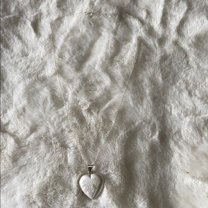 Silver heart “I Love You” necklace